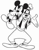 Goofy Coloring Disney Mouse Mickey Pages Colouring Printable Friends Clipart Drawing Color Library Prints Print sketch template