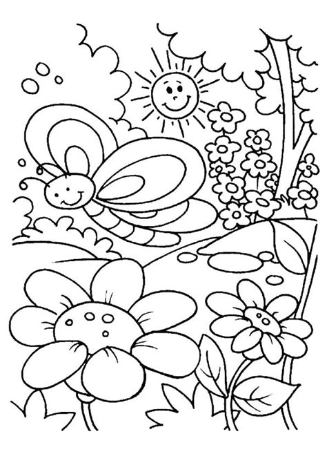 scene  spring street coloring page  coloring pages