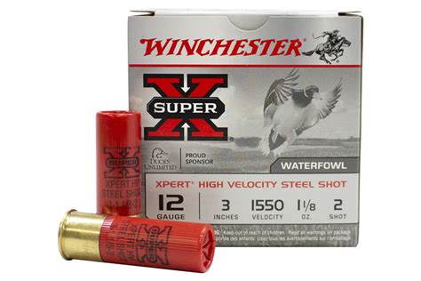 Winchester 12 Gauge 3 In 1 1 8 Oz 2 Shot Hi Velocity Steel Super X 25