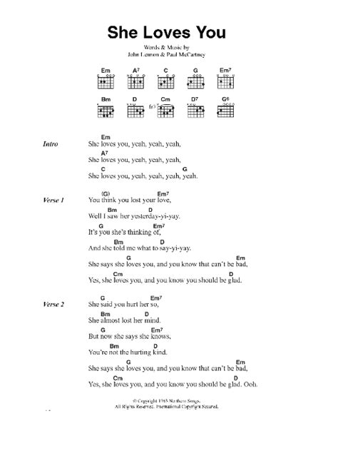 she loves you by the beatles guitar chords lyrics guitar instructor