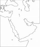Naher Osten Unbeschriftet Asien Landkarte Bitte Anklicken sketch template