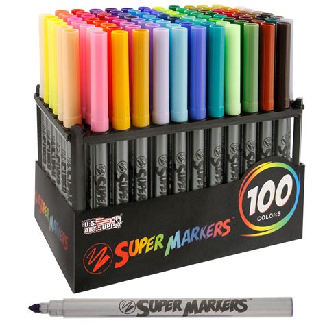 super markers set   unique colors universal bullet point tips
