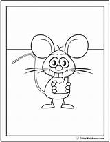 Coloring Pages Rat Cheese Mouse sketch template