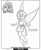Coloring Tinkerbell Pages Fairy Winter Periwinkle Bell Tinker Colouring Fawn Disney Fairies Kids Hollow Wings Secret Pixie Printable Movie Printables sketch template