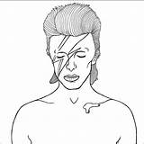 Bowie David Coloring Pages Colouring Getdrawings Instagram sketch template