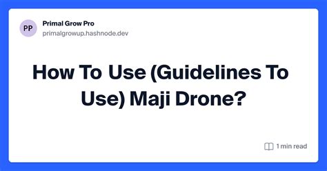 guidelines   maji drone