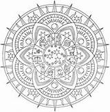 Coloring Celestial Mandalas Adult Printable Mandala Creative Haven Designlooter Pages Books Adults 242px 37kb Sheets sketch template