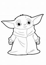 Yoda Mandalorian Raskrasil sketch template