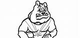 Colouring Nrl Broncos Brisbane Mascots Bulldogs Mascot Ready sketch template