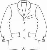 Clipart Suit Outline Jacket Clip Cliparts Jackets Library sketch template