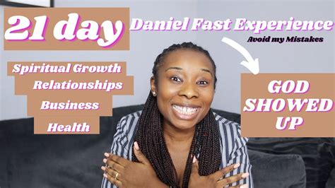 daniel fast experience  day daniel fast testimony youtube