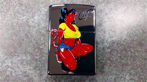 Zippo Coop She Devil Red Girl Lighter Hot Rod Rockabilly Sexy Brand New