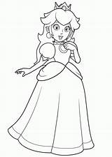 Peach Princess Coloring Pages Printable Print Rosalina Mario Drawing Baby Birthday Color Daisy Paper Princesses Coloriage Boo King Super Clipart sketch template