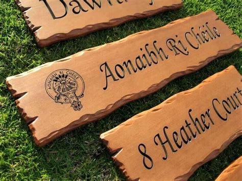 wooden signs engraved plaques rustic timber australian workshop