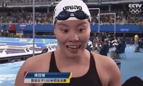 chinese olympic swimmer dubbed most lovable for her goofy reactions