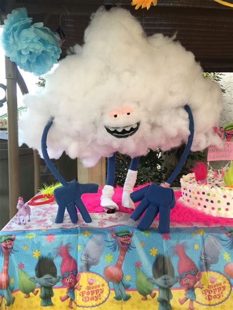 cloud party prop     trolls themed birthday