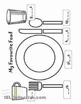 Cutlery Worksheets Utensils Esl sketch template