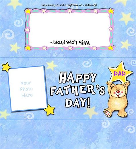fathers day  printable photo candy bar wrapper ready
