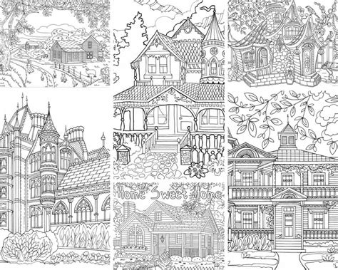 beautiful houses  coloring pages favoreads coloring club