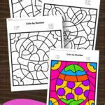 easter coloring  number printables