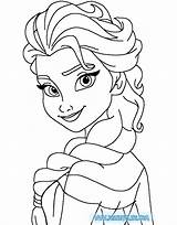 Elsa Frozen Coloring Pages Anna Disney Printable Clipart Cliparts Nose Princess Drawing Clip Print Book Color Sheets Face Simple Olaf sketch template