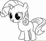Rarity Filly Little Friendship Mlp Coloringpages101 sketch template
