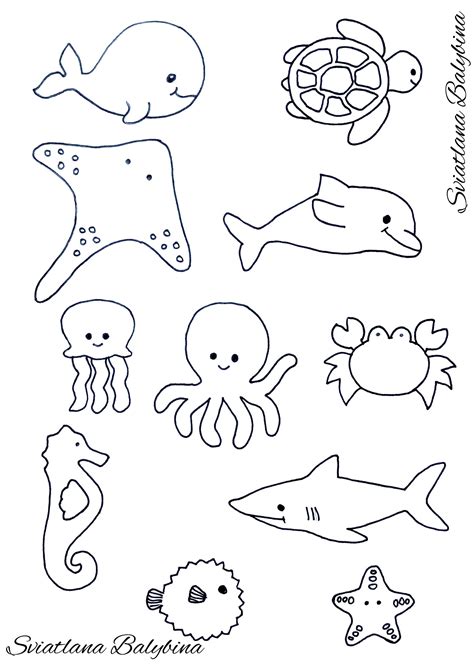 ocean animals pictures  print