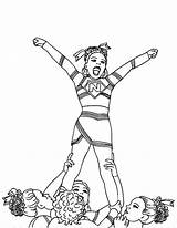 Coloring Pages Cheerleading Cheer Stunt Cheerleader Girls Printable Teenage Outline Colouring Color Girl Silhouette Print Megaphone Letscolorit Stunts Template Bratz sketch template