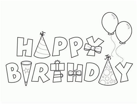 coloring pages printable happy birthday coloring pages happy