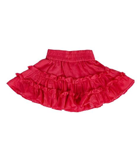 tillu pillu red cotton short skirt buy tillu pillu red cotton short