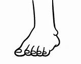 Piede Foot Colorare Disegni Humano Colorea Acolore Umano Sketch Registrato Utente Marzo sketch template