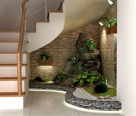 small pebble garden   stairs