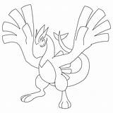 Lugia Legendary Drawing sketch template