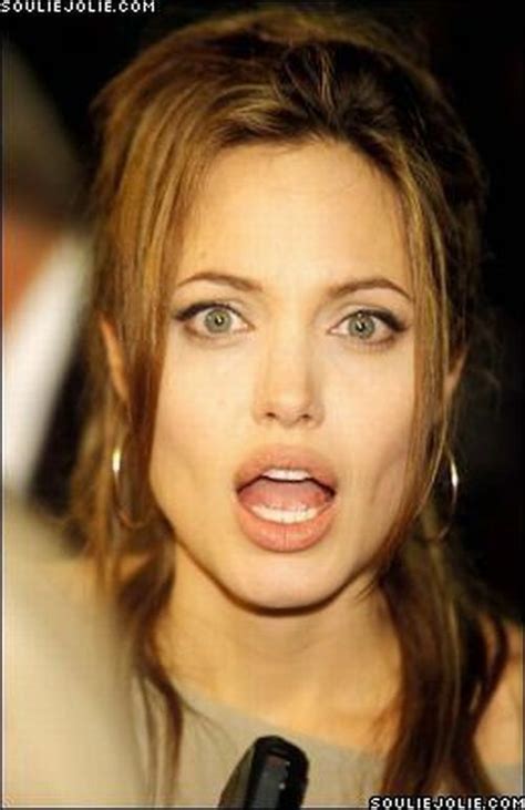 some cute face expression of angelina jolie pics