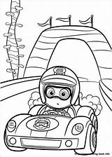 Bubble Guppies Car Race Racing Coloring Pages Colouring Letscolorit Nonny Driving Printable Kids sketch template