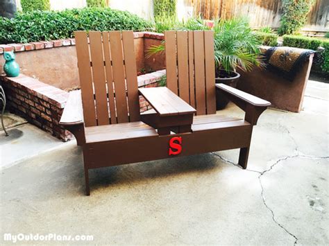diy double adirondack chair bench myoutdoorplans