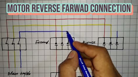 reverse  motor power control wiring diagram  hindiurdu youtube