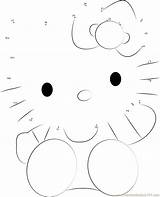 Kitty Hello Dot Connect Dots Lovely Worksheet Kids sketch template