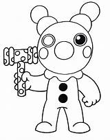 Roblox Coloring Piggy Robot Robby sketch template