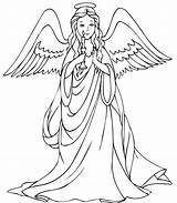 Angel Angels Kids sketch template