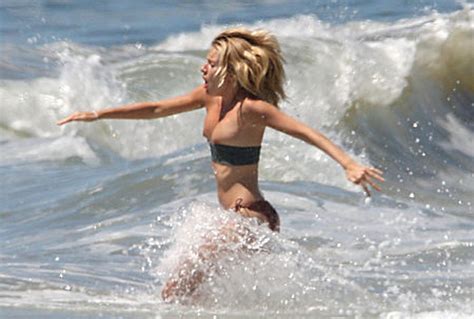 Actress Sienna Miller Loses Bikini Top But Not Her Cool New York