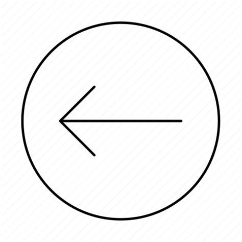 arrow left circle direction left previous turn left icon