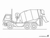 Truck Mixer Cement Coloring Pages Print Hellokids Color Online sketch template