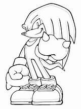 Knuckles Coloring Pages Hoverboard Sonic Template Sketch sketch template