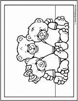 Bear Teddy Coloring Family Pages Sheet Printable Colorwithfuzzy sketch template