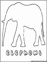 Elephant Outline Asian Coloring Fun sketch template