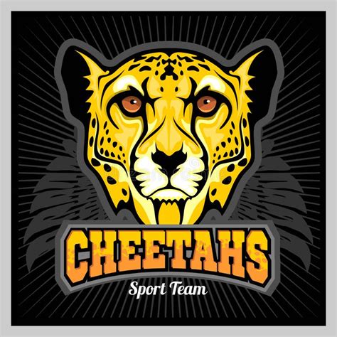 cheetah head mascot emblem voor sportteam vectorafbeelding voor  shirt en badges vector
