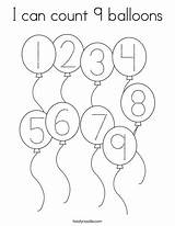 Balloons Counting Twistynoodle Noodle Twisty Cursive sketch template