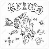 Mapa Kolorowanka Afryka Getdrawings Dzieci Kontynent Druku Continent Fototapety Kolorowanki sketch template