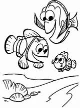 Nemo Coloring Finding Pages Kids Printable Large Happily Dory Friends sketch template